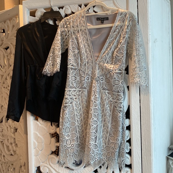 FOR LOVE AND LEMONS LYLA COCKTAIL DRESS SILVER - Picture 5 of 7